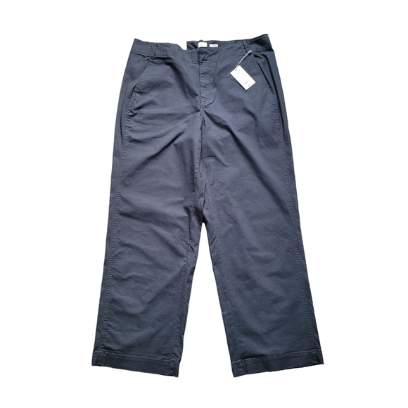 Women's Mid Rise Straight Hip & Thigh Fit Stretch Pants - A New Day Dark Navy - Picture 1 of 11